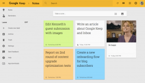 Tiện ích google keep