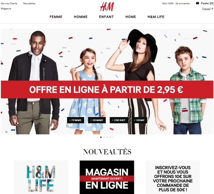 Website H&M, thương hiệu thời trang hàng đầu