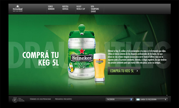 Website Heneken thương hiệu bia hàng đầu thế giới