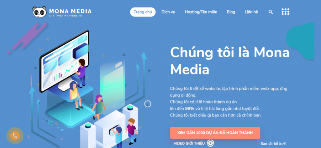 Thiết kế website bán hàng theo yêu cầu chất lượng tại Mona Media