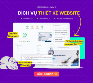 dịch vụ thiết kế website tại Mona Media