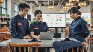 Đồng phục nhà hàng ăn uống giúp hoàn thiện hình ảnh thương hiệu đồng bộ